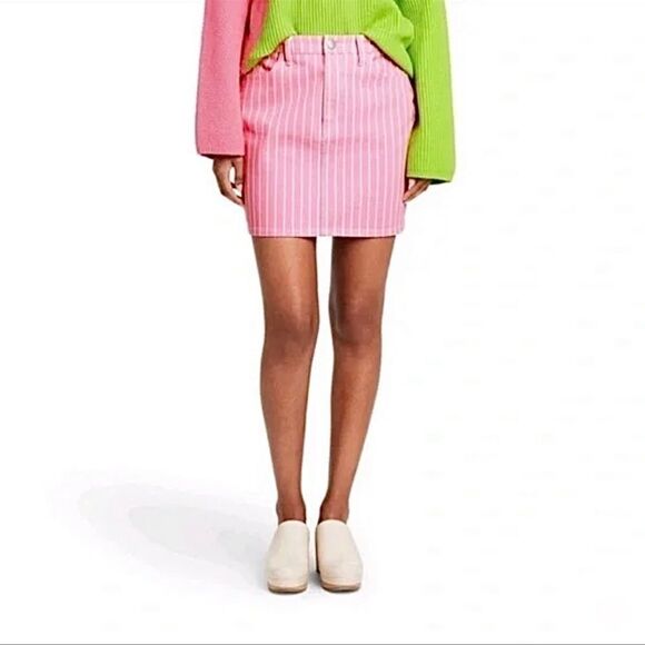 Victor Glemaud X Target Stripe Aurora Pink Skirt - Picture 1 of 5
